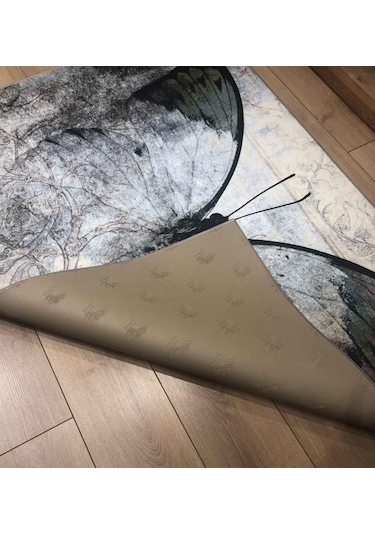 Doğuş 3Boyutluhalı 3D 739 Kelebek Kaymaz Halı 100X140 Cm