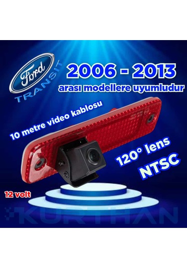 2006-2013 Arası Ford Transit Fren Lambası Arka Görüş Kamerası 12v