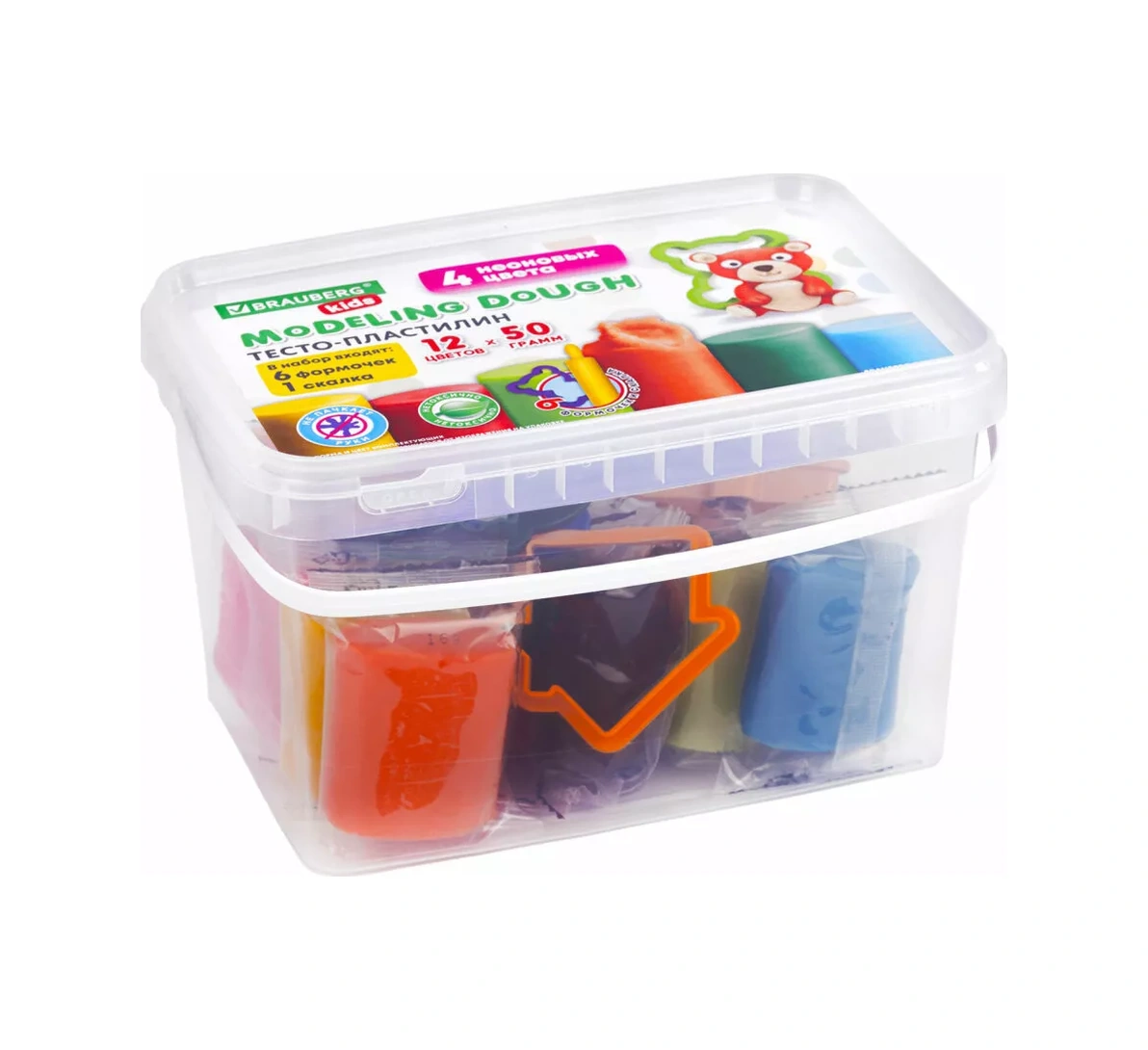 Brauberg Plastilin, Modelaj Hamuru Seti 12 Renk, Aletlerle Birlikte 175449786 Violet