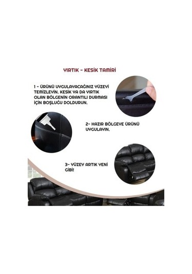 Krem Rengi Oto Döşeme Boya Deri Çatlak Giderici Dolgu Tamir Jeli