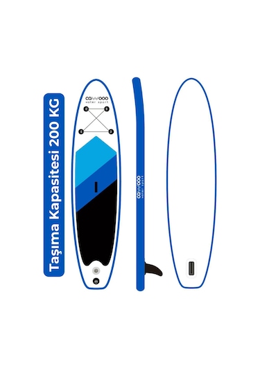 Cawooo Sup Şişme Sörf Tahtası Stand Up Paddle Board 78 320 15 Cm Mavi