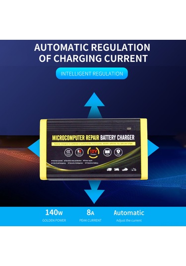 Ranyeek 12v 6a Akıllı Tamir Edici Akü Şarj Cihazı, Otomobil Motosiklet, Kurşun Asit Akü, Avrupa Şarjı 110-240v