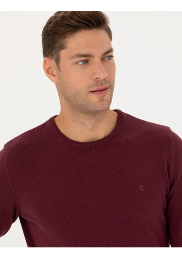 Pierre Cardin Erkek Bordo Triko Kazak 50270179-vr014 Bordo