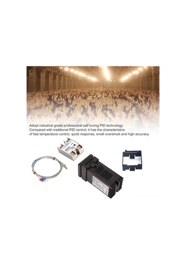 Qingmipy Pıd Sıcaklık Kontrol Seti: Rex-c100 + Ssr-25da + 1m K Tipi Termokuple, Akıllı Kontrol, Dijital Gösterge, Evcil Hayvan Yetiştirme/fırın Uygulamaları