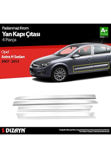 S-dizayn Opel Astra H Sd Krom Yan Kapı Çıtası 4 Prç 2008-2013