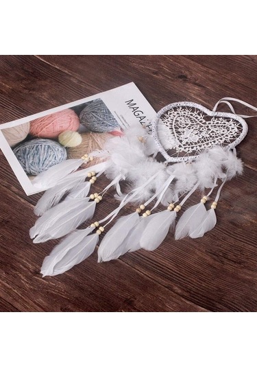 Rüzgar Çanları El Yapımı Dantel Rüya Yakalayıcı Tüy Boncuk Asılı Dekorasyon Süslemesi Sanat Kolye Hediyeler Bahçe Dekoru İçin