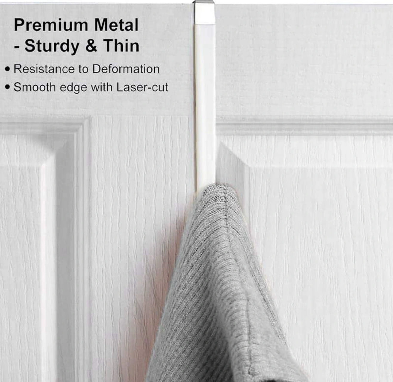 Dofolink 6 Adet Siyah Yumuşak Jantlı Kapı Kancası - Zırhlı, Çizik Önleyici, Banyo/garderob Kıyafet Askısı 19.8 Lbs Taşıma Kapasitesi Diğer