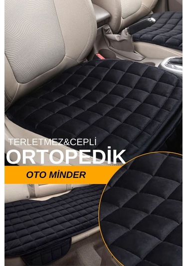 Premium Soft Oto Koltuk Minderi Seti Sırtlıksız Siyah