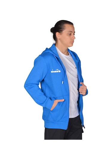 Diadora İmola - Erkek Saks Pamuklu Tam Fermuarlı Sweatshirt