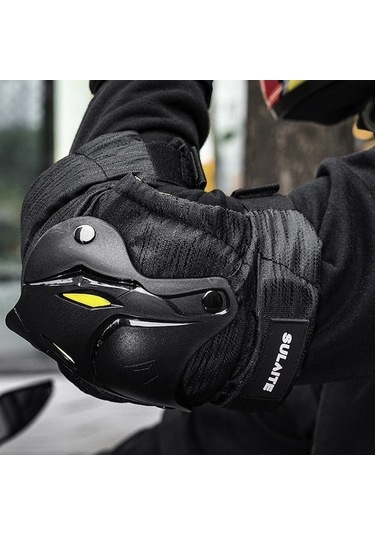 Primepickings Sulaıte Motosiklet Korumalı Dirsek Pedleri - Rüzgar Ve Sıcaklık Koruma Siyah Standart