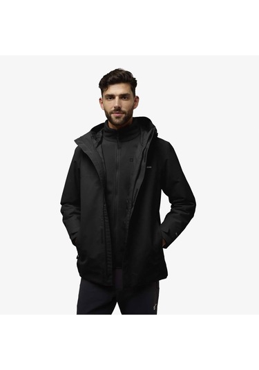 Jack Wolfskin Texapore 3in1 Erkek Siyah Ceket Düz A61864