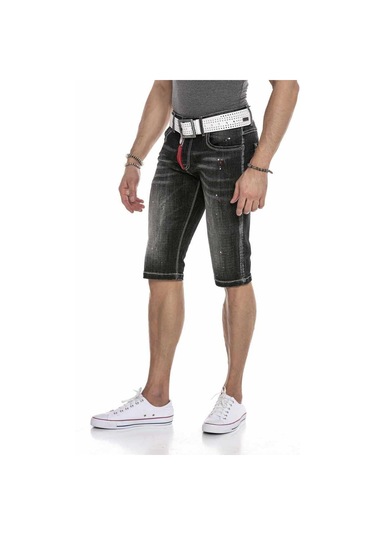 Ck240 Erkek Fermuarlı Basic Erkek Kot Şort 001