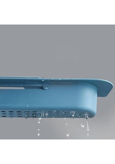 Teleskopik Lavabo Depolama Raf Ayarlanabilir Tahliye Raf Mutfak Yıkama Bezi Sünger Tutucu Raflar Ve Amp Tutucular 19 x 7 CM