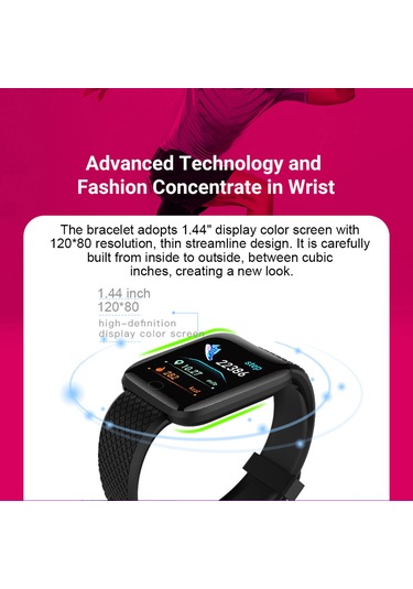 Neevoyu 116Plus 1.44" Tft Dokunmatik Ekran Akıllı Saat (İthalatçı Garantili)