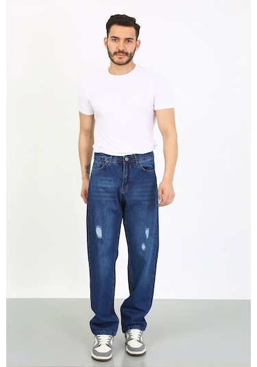 Baggy Lazerli Mavi Jean-mavi - 36 Mavi