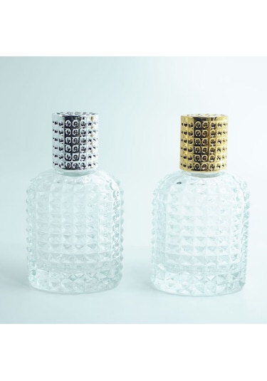 Parfüm Şişesi 50 Ml 10 Adet Oval Noktalı Kristal Boş Parfüm Şişesi