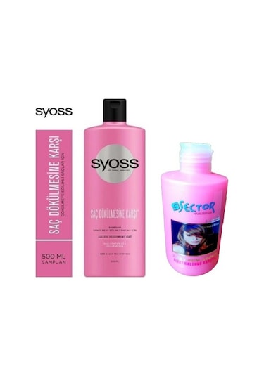 Syoss Dökülme Karşıtı Şampuan 500 ML + Sector Elektriklenme Karşıtı Şekillendirici Krem 300 ML