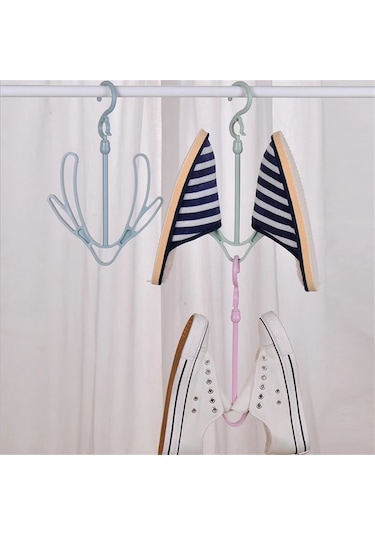 Fochsia Katlanır Ayakkabı Raftı Çok Kancalı - Dayanıklı Plastik Yeşil İç Ve Dış Mekan Kullanımı Yeşil