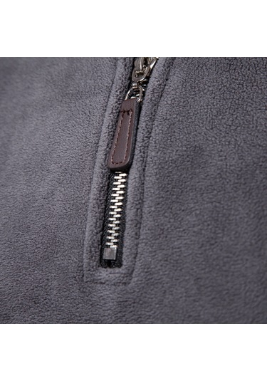 Erkekler İçin Yeni Sonbahar Ve Kış Stand-up Yakalı Yarım Fermuarlı Uzun Kollu Sweatshirt Siyah