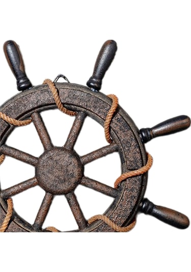 Homyl Tekne Dümen Duvar Heykel Otel Asılı Net32x3x32cm-olmadan