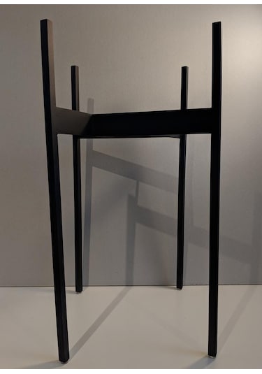 Çiçek Sehpası Metal Saksılık Modeli  Çiçeklik Standı Siyah