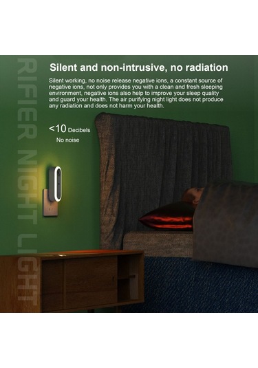 Yaozixia Hava Temizleme Gece Lambası Led Akıllı Sensör İyon Işığı Diğer