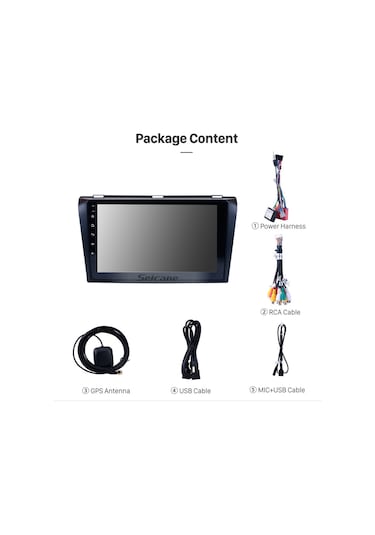 Mazda 3 2006-2012 Multimedya Navigasyon Usb Kamera Carplayer 6 Ram