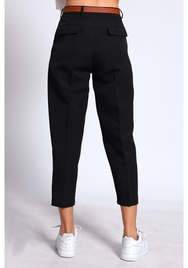 Fast Perry Kemerli Pantolon - Siyah