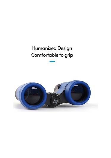 Kosona Çocuk İçin 4x30 Büyüklüklü İkiz Lens Gözlük, Kaymazsız Kollü, Optik Cam Lensli, Mavi Mavi