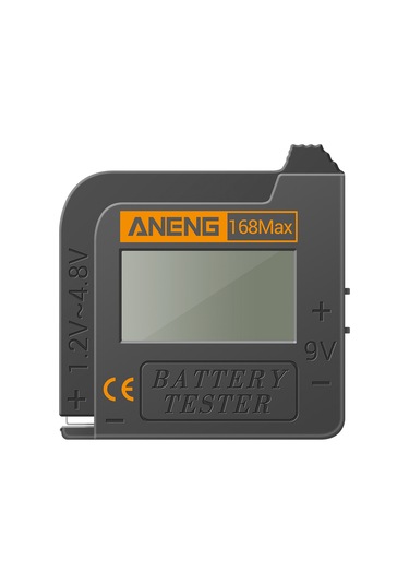 Springsun Aneng 168max Pil Test Cihazı - Dijital Ekranlı Pil Voltaj Ve Güç Ölçer 1.2-4.8v, 9v