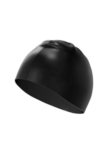 Siyah Ekstra Büyük Yüzme Bonesi Yüzme Şapkası Kaymaz Tasarım Yüksek Elastik Su Geçirmez Saç Koruma Yüzmek Bonesi Yetişkinler İçin Siyah