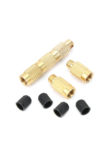 Lemestar 4'lü Bakır Lastik Deflatör Aracı - Tek Seferde 4 Lastiği Deflate Eden, Basit Kullanım, Anahtar Zinciri İle Taşınabilir