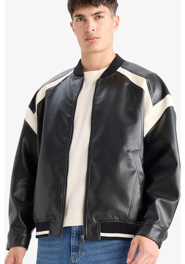 Defacto Regular Fit Kolej Yaka Bomber Fermuarlı Mont C5844ax25aubk27 Siyah
