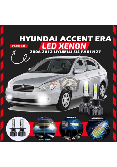 Hyundai Accent Era 2006-2012 Sis Farı Uyumlu Şimşek Etkili Led Xenon Pro Series H27