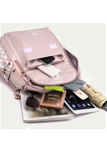 Kampüs Tarzı Öğrenci Sırt Çantası 2023 Yeni Kadın Yüksek Kapasiteli Panel Kareli Okul Çantaları Kızlar İçin Açık Hava Hafif Eğlence Sırt Çantası Pink Pembe Kampüs Tarzı Öğrenci Sırt Çantası 2023 Yeni Kadın Yüksek Kapasiteli Panel Kareli Okul Çantaları Kızlar İçin Açık Hava Hafif Eğlence Sırt Çantası Pink Pembe