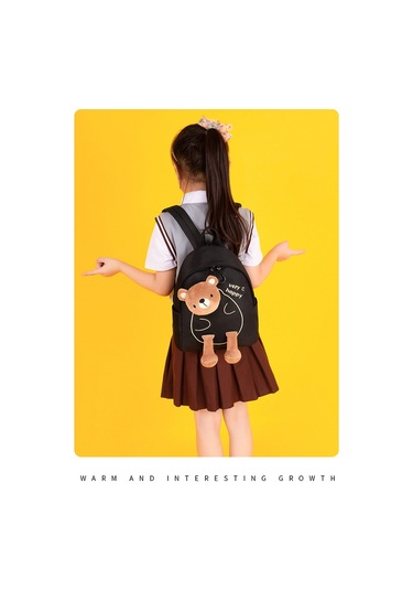 Çocuk Sevimli Ve Hafif Sırt Çantası-siyah