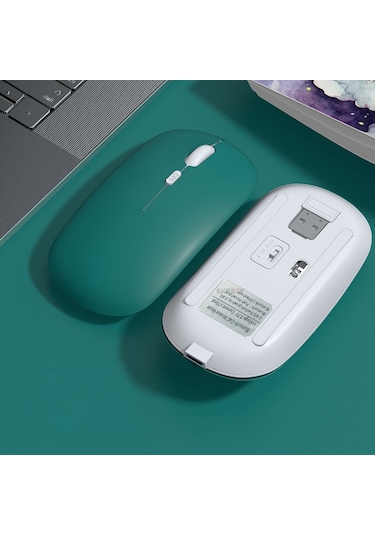 Honor Uyumlu Tablet Şarj Edilebilir Sessiz Mouse Bluetooth + 2.4hz Wifi