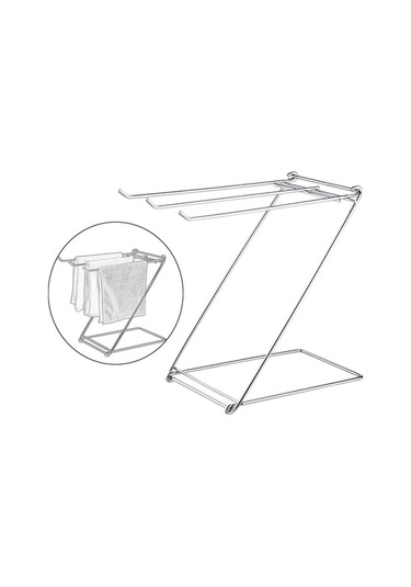 Tongxida Suntek Banyo İçin Havlu Tutucu Raf Süzgeç Tutucu, Beyaz Gümüş