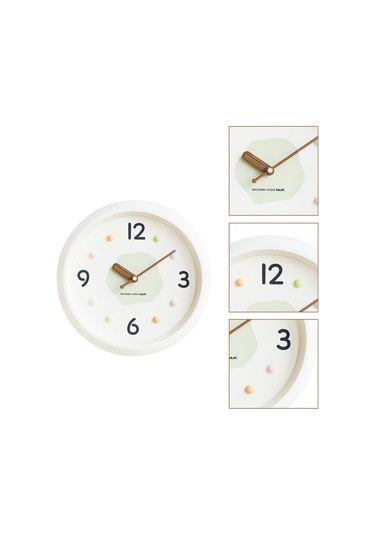 Homyl Modern Duvar Saati Dekoratif Saat Yuvarlak Minimalist Yeşil