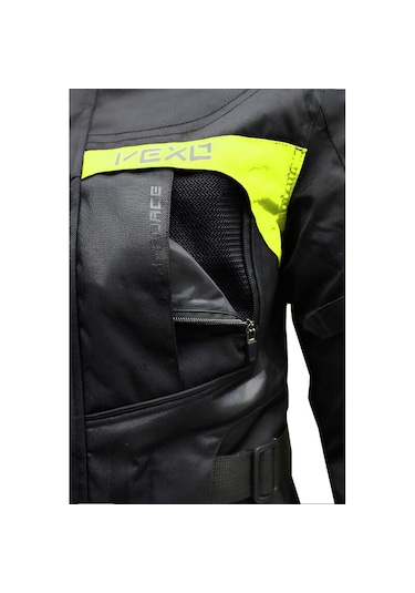 Vexo Adventure H20 Siyah-neon Sarı Motosiklet Montu