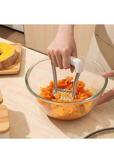 Paslanmaz Çelik Patates Ezicileri, Pürüzsüz Patates Püresi İçin İdeal, Isıya Dayanıklı Özelliklere Sahip Manuel Mutfak Aleti, Çeşitli Sebzeler İçin Mükemmel