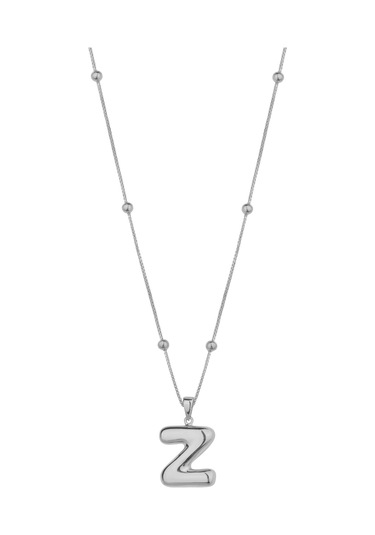 Taşsız Gümüş Tombul Harf - Z Harfi Harfi Rose Gold