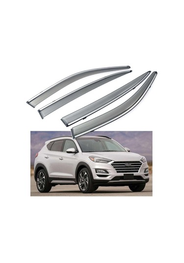 Hyundai Tucson Uyumlu 2015 2020 Kromlu Cam Rüzgarlığı İthal