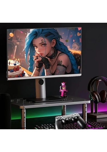 Xuweiwei Siyah Erkonomik Masaüstü Monitör Standı 3 Yükseklik Ayarlı Hava Delikli Kaymaz Fileli Metal Laptop Ve İmac Organizatörü