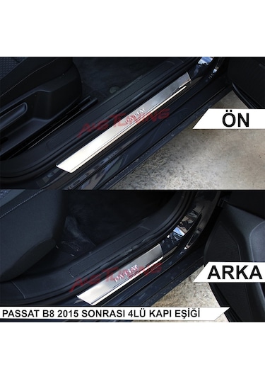 Vw Passat B8.5 Krom Kapı Eşiği Tk 2018 Üzeri Paslanmaz Çelik