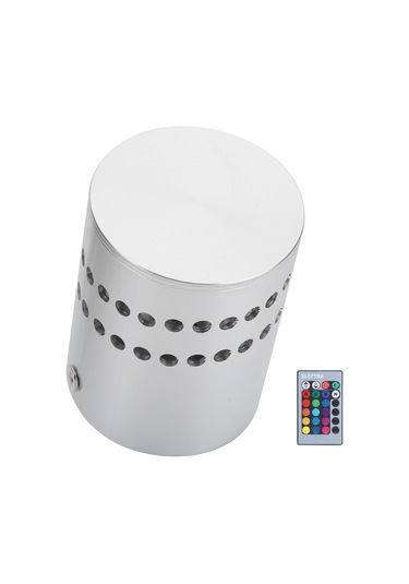 Shineyee Rgb Renkli 3w Led Spiral Duvar Lambası, 24 Tuşlu Kumanda, Aluminium Gövde, Ev/bar Dekorasyonu, Ac 85-265v Diğer