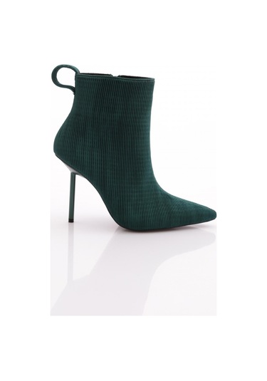 Dgn 8017 Kadin Arkasi Lastikli Topuklu Bot 8017-2446-R14006 Yeşil