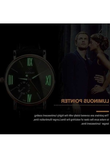 Bosphorusboutique02 Yazole 327 Deri Kayış Su Geçirmez Kadın Saati Siyah Ve Çok Renkli, Kullanıcı Dostu, Kaliteli Tasarım Çok Renkli