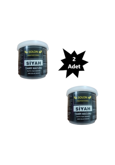 2 Adet Çok Amaçlı Ahşap Parke Masa Sehpa Çizik Çok Amaçlı Tamir Dolgu Macunu Siyah 240 Gr