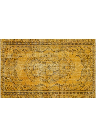 Şık Vintage Eskitme Fransız Ipek Eskitme Pers Kilim Halısı - 148x236 Cm 9988